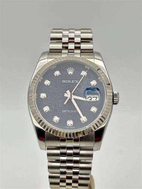 Rolex Datejust 36 Blu Brillanti FULL SET like New 